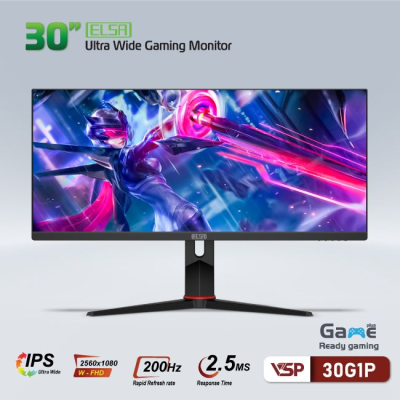 Màn hình máy tính LCD VSP Elsa 30G1P | 30 inch/W-FHD/Tấm nền IPS/200Hz Chính Hãng