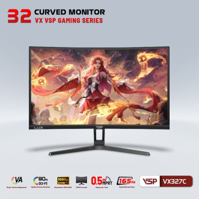 Màn hình máy tính LCD Cong VSP VX327C | 32 inch/Full HD/Tấm nền VA/165Hz Chính Hãng