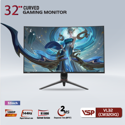 Màn hình máy tính LCD Cong VSP Thinking VL32 (CM3203B) Đen | 32 inch/Full HD/Tấm nền VA/75Hz Chính Hãng