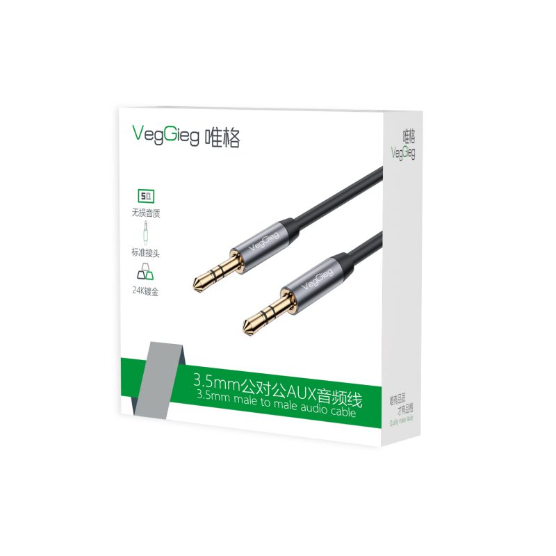 CÁP ÂM THANH 3.5MM RA 2 BÔNG SEN (RCA) DÀI 1.5M - 10M VEGGIEG (3M)