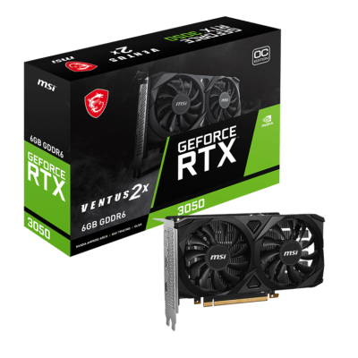 Card màn hình VGA MSI GeForce RTX 3050 Ventus 2X 6G OC