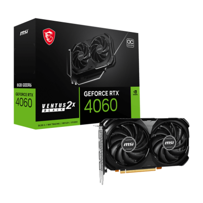 Card màn hình VGA MSI GeForce RTX 4060 VENTUS 2X BLACK 8GB OC