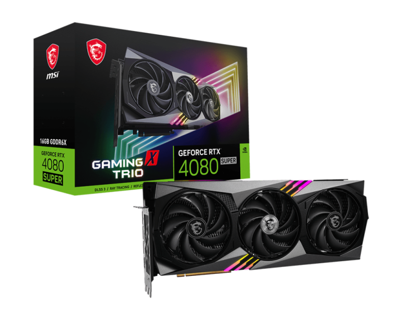 Card màn hình VGA MSI GeForce RTX 4080 SUPER 16G Gaming X Trio