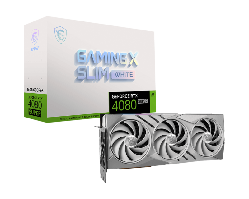 Card màn hình VGA MSI GeForce RTX 4080 Super 16G Gaming X Slim White