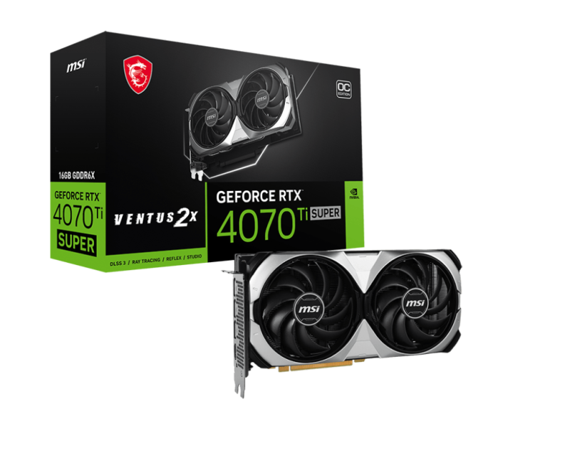 Card màn hình VGA MSI GeForce RTX 4070 Ti Super 16G Ventus 2X OC