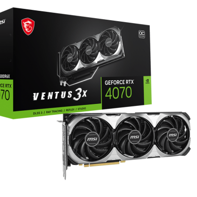 Card màn hình VGA MSI GeForce RTX 4070 Ventus 3X E 12G OC
